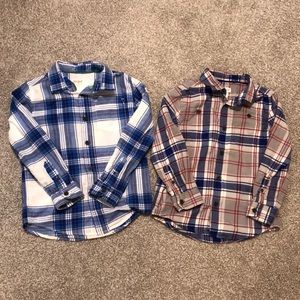 EUC Set of 2 Boys’ Plaid Button Downs